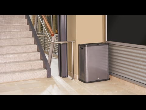 Product video for Elevate™ Three-Sided Landfill Cover/Container 23 Gal Pearl Dark Gray