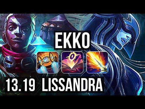 EKKO vs LISSANDRA (MID) | Quadra, 8 solo kills, 2.1M mastery, Legendary, 19/3/5 | BR Master | 13.19