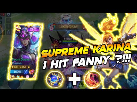 SUPREME KARINA 1 HIT FANNY | CRAZY DAMAGE KARINA MAGIC BUILD | KITSUNE MLBB