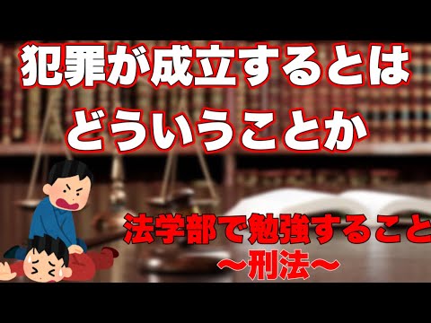法学課程 【法学部で勉強すること】犯罪が成立するとは！？【刑法】