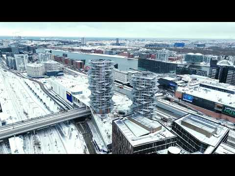 Cactus Towers in Copenhagen a winter morning ｜4k Stock Footage ｜Mavic 3 Pro by Jeppe Filsø