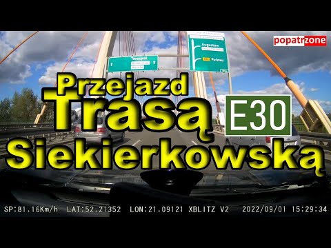 Przejazd DK 2 Trasą Siekierkowską i Mostem Siekierkowskim, kamerka samochodowa #dashcam #cardriving