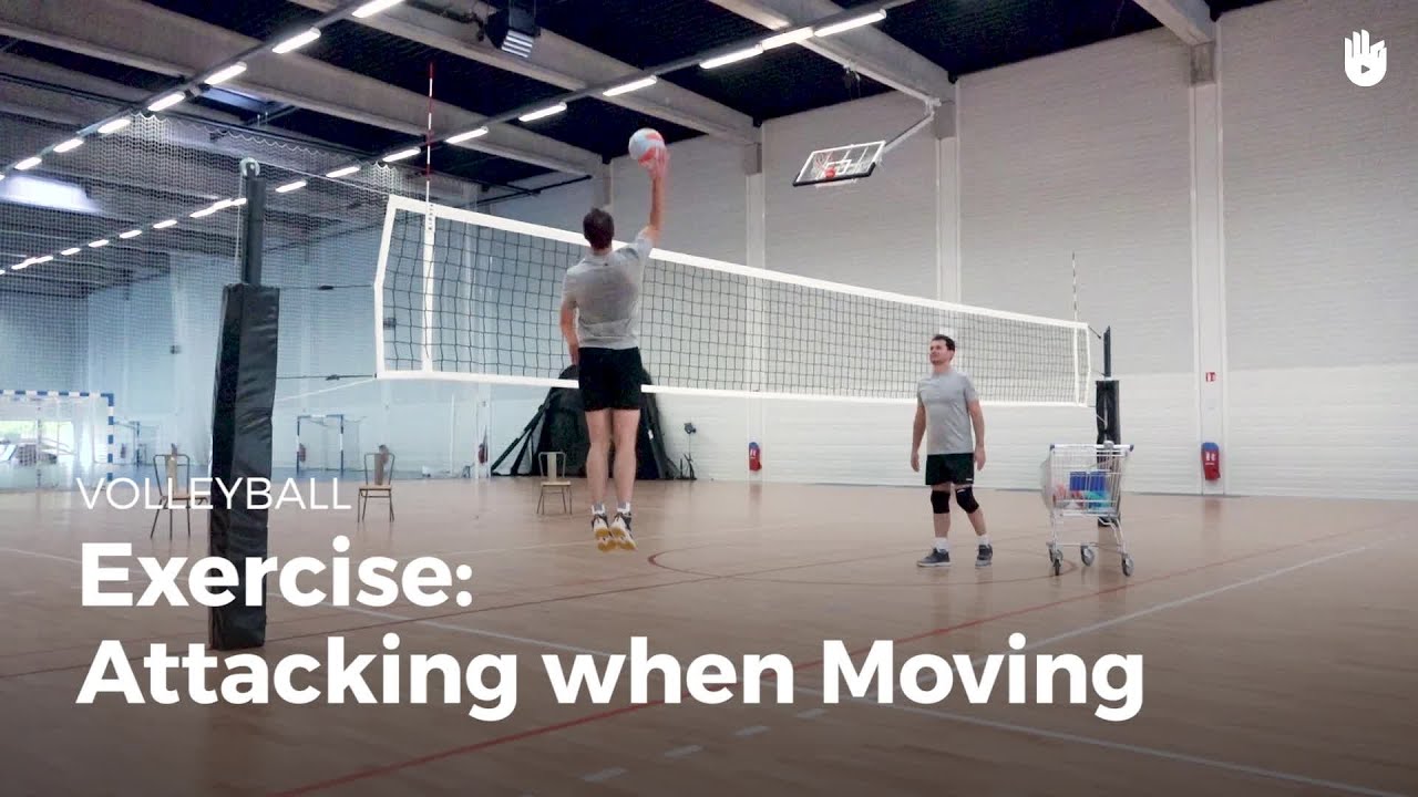 Exercise attacking when moving Learn to Play Volleyball Sikana