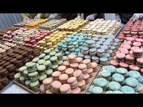 Erstaunliche Makronen-Massenproduktion! Top 5 köstliche koreanische Macarons-Sammlung