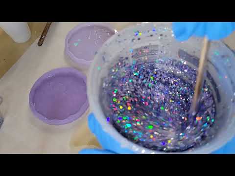 Holographic 🦋 resin suncatcher DIY fast and easy technique using liquid diamonds resin
