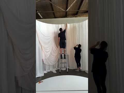 Set up a ceremony drape backdrop with us! | Melbourne Wedding Decorators
