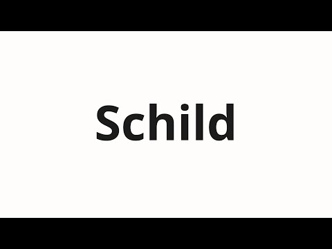 How to pronounce Schild