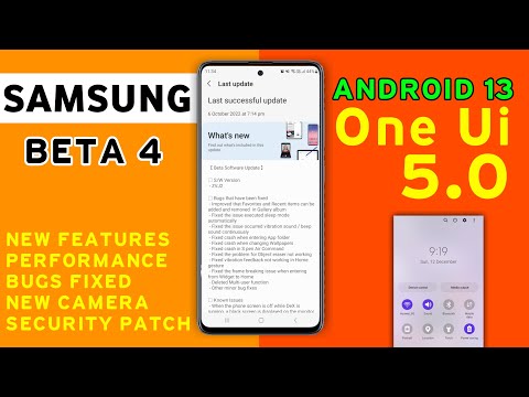 Samsung One Ui 5.0 Beta 4 Update Release | Samsung Android 13 Update Features 🔥