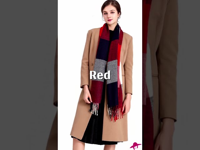 Vídeo relacionado con Miss Lulu Bufanda Mujer Caliente de Invierno Larga y Suave Chal Con Flecos Tartan Grib Cálido Moda Cachemira Con Borlas (Rojo)