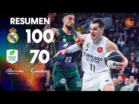 Real Madrid - Unicaja (100-70) RESUMEN | Copa del Rey Valencia 2026