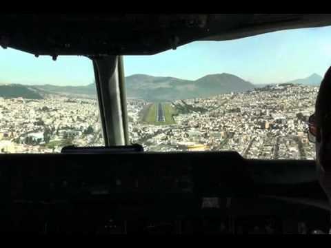 KLM MD-11 Cockpit view Guayaquil-Quito-Bonaire