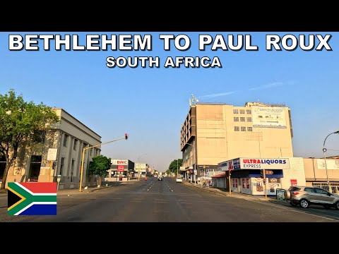 DRIVING from BETHLEHEM CITY to PAUL ROUX VILLAGE in SOUTH AFRICA * 4K (60fps)