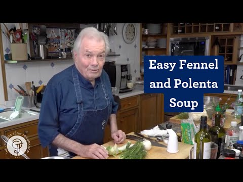 Simple Fennel Top and Polenta Soup