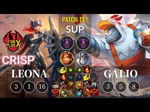 FPX Crisp Leona vs Galio Sup - KR Patch 11.1
