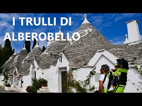 Passeio a pé por Alberobello para descobrir I Trulli di Alberobello, Itália. Puglia Valle d'Itria. Episódio 1