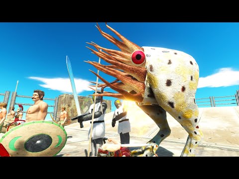 ESCAPE FROM MONSTER - DEATH TOUCH ALIEN SQUID🦑 | 🦖 Animal Revolt Battle Simulator 🦕