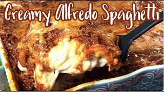 Viral TikTok Spaghetti | CHEESEY ALFREDO SPAGHETTI RECIPE