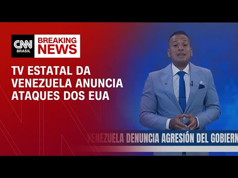 Veja momento em que TV estatal da Venezuela anuncia ataque dos EUA | BREAKING NEWS