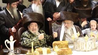 טיש מיוחד לגדולי תומכי 'קמחא דפסחא' דויז'ניץ.  חוה''מ פסח פ''ו