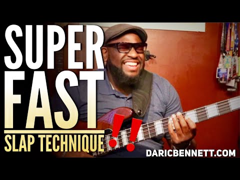 SUPER FAST SLAP BASS TECHNIQUE!!! | Bass Guitar Tricks ~ Daric Bennett's Bass Lessons
