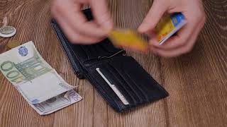 Кожаный мужской портмоне с зажимом ST Leather 22481 черный