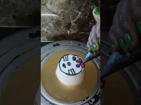 satisfying miniature hello kitty cake decoration#trend