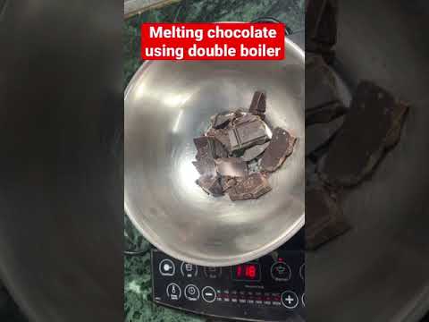 How to melt chocolate using double boiler without microwave #shorts #chocolate #shortsfeed #melting