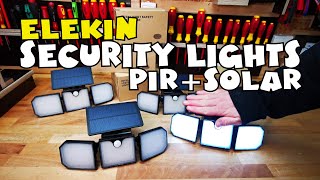 Elekin Security Solar LED Leuchten mit Bewegungsmelder