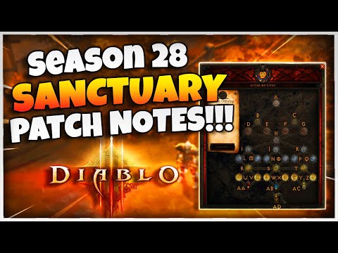 Diablo 3 Season 28 RITES OF SANCTUARY Theme Patch Notes! (OMG THIS IS AWESOME!!)
