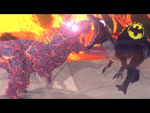 🔥Escape from Lava T-rex ALIEN🦖Superheroes are coming to save you⚡Animal Revolt Battle Simulator