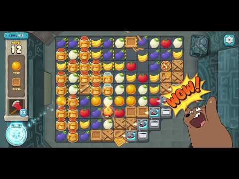We Bare Bears Match3 Repairs Level 619 - No Boosters