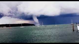 preview picture of video 'An Epic Water Spout / Cyclone in Batemans Bay'