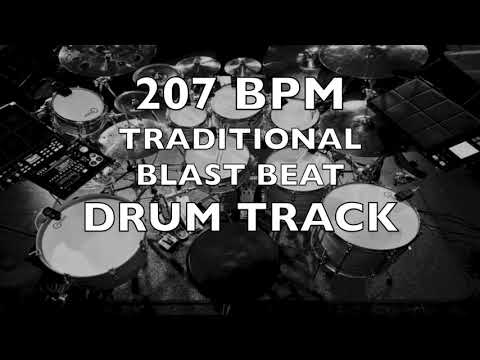 207 BPM TRADITIONAL BLAST BEAT DRUM TRACK