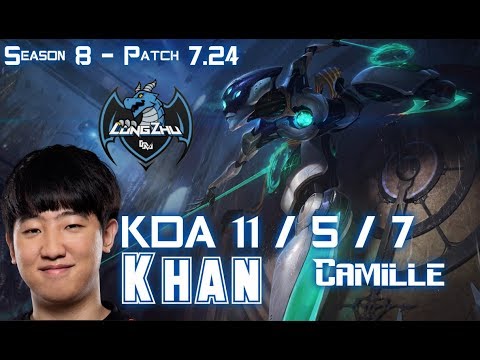 LZ Khan CAMILLE vs GNAR Top - Patch 7.24 KR Ranked