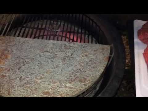 Cheeseburgers on the Kamado Joe using a KJ Soapstone