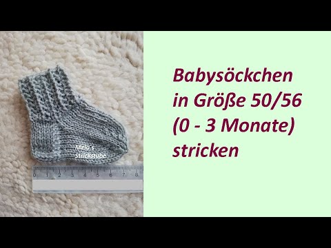 Ragmela 80 - Babysöckchen in Größe 50/56 (0 - 3 Mon.) stricken