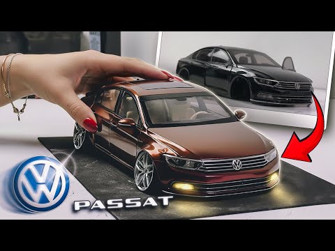 Wide Fenders + Chameleon Wrap on a PASSAT?! | 1/18 Stance Diecast Build 🔥