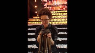 Marie Key med sine seks DMA-statuetter.