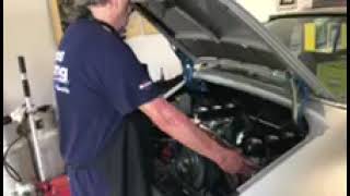 The late David Glenn running the engine he built into the 1970 911 S Targa Project.