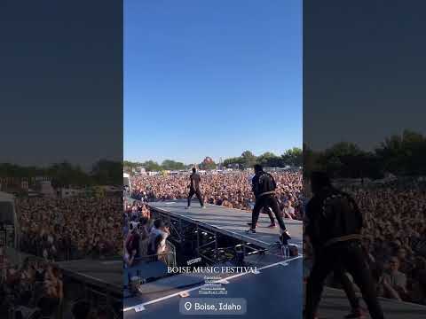 Les Twins X Jason Derulo  earlier today at Boise Music Festival @OfficialLesTwins