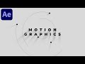 Minimal Circle Motion Graphics Text Animation In After Effects After Effects Tutorial