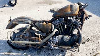Download lagu I BOUGHT a BURNED HARLEY DAVIDSON and RESTORED IT! LIKE NEW! mp3