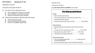 The Underground House | IELTS LISTENING TEST | SECTION-4