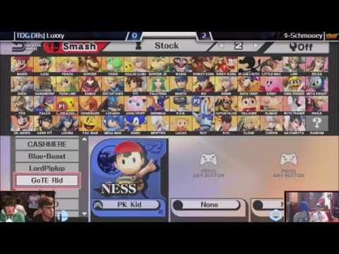 Smash 4 TNT 6-9-16 | Losers Round 6 | PK Kid (Ness) VS GoTe Rideae (Zip zap rat)