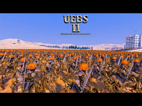 15000 Hallowmans VS 10000 Laser Knights. Ultimate Epic Battle Simulator 2 UEBS