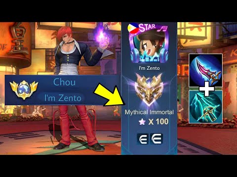 NO EDIT! TOP GLOBAL CHOU SOLO IMMORTAL RANK FULL GAMEPLAY!! (MUST WATCH)