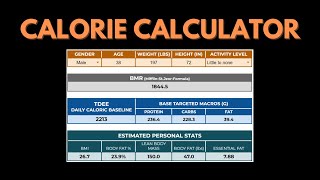 🍽️ Calorie Calculator Tutorial in Google Sheets [ BMR / TDEE ]