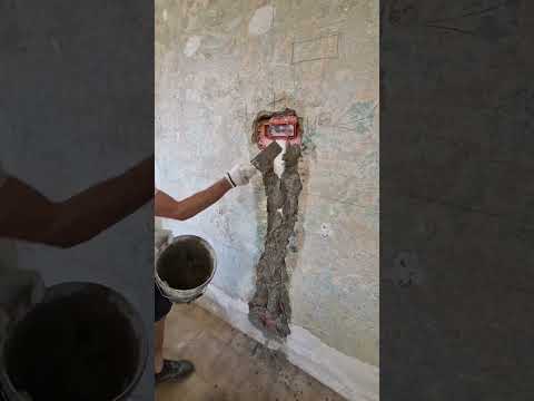come chiudere una traccia con malta. #construction #edilizia #ristrutturazione #cantiere #renovation