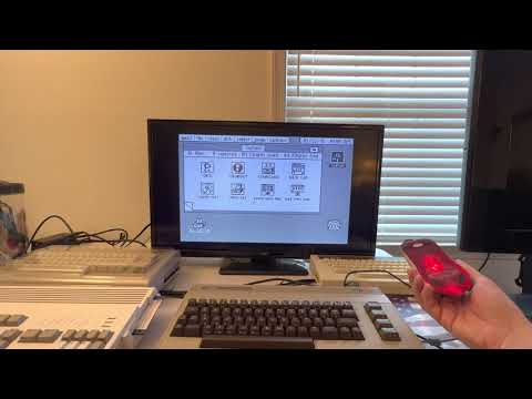 TheC64 maxi using mouse and REU with GEOS