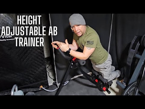 DERACY Ab Workout Machine Adjustable Ab Trainer Abdominal Trainer for Home Gym Foldable Ab Crunch Machine for Core 440 LBS (White) video review thumbnail